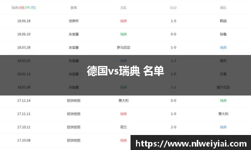 德国vs瑞典 名单