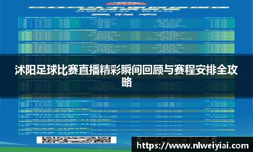 沭阳足球比赛直播精彩瞬间回顾与赛程安排全攻略