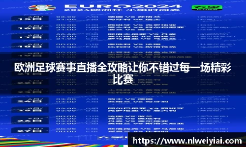 欧洲足球赛事直播全攻略让你不错过每一场精彩比赛