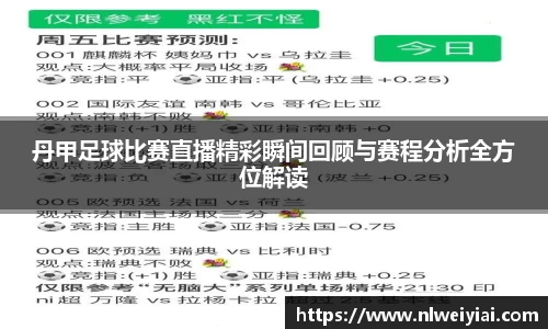 丹甲足球比赛直播精彩瞬间回顾与赛程分析全方位解读